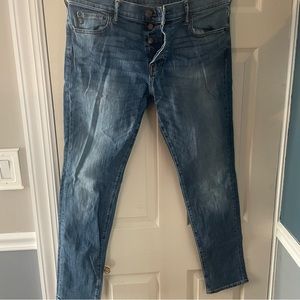 Abercrombie & Fitch Super Skinny Jean 36x32 Button Fly